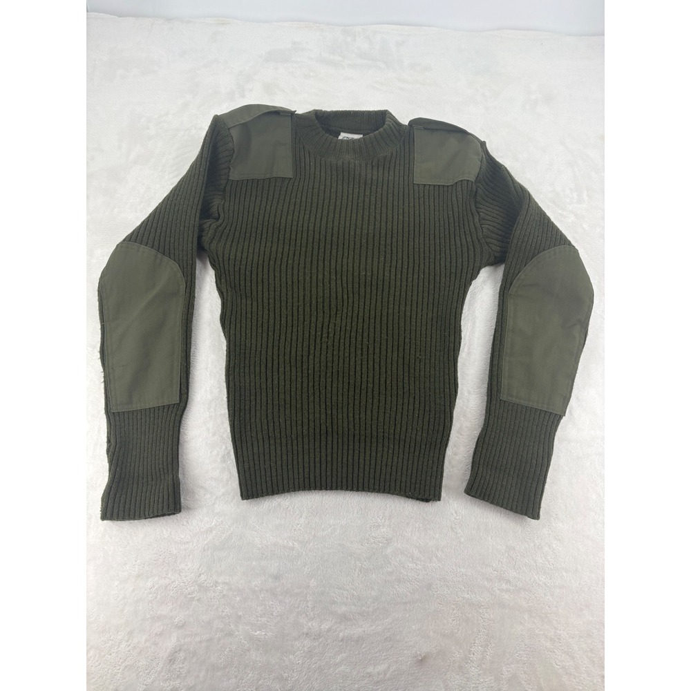 Defense Logistics Agency Sweater 42 Valor Collection Wool Military Olive Green